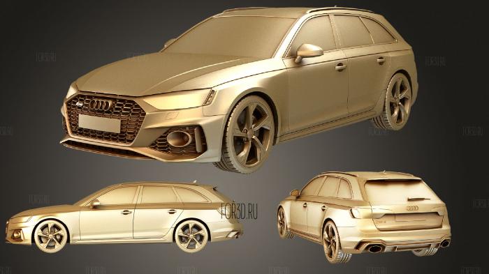 Audi RS4 avant 2020 stl model for CNC
